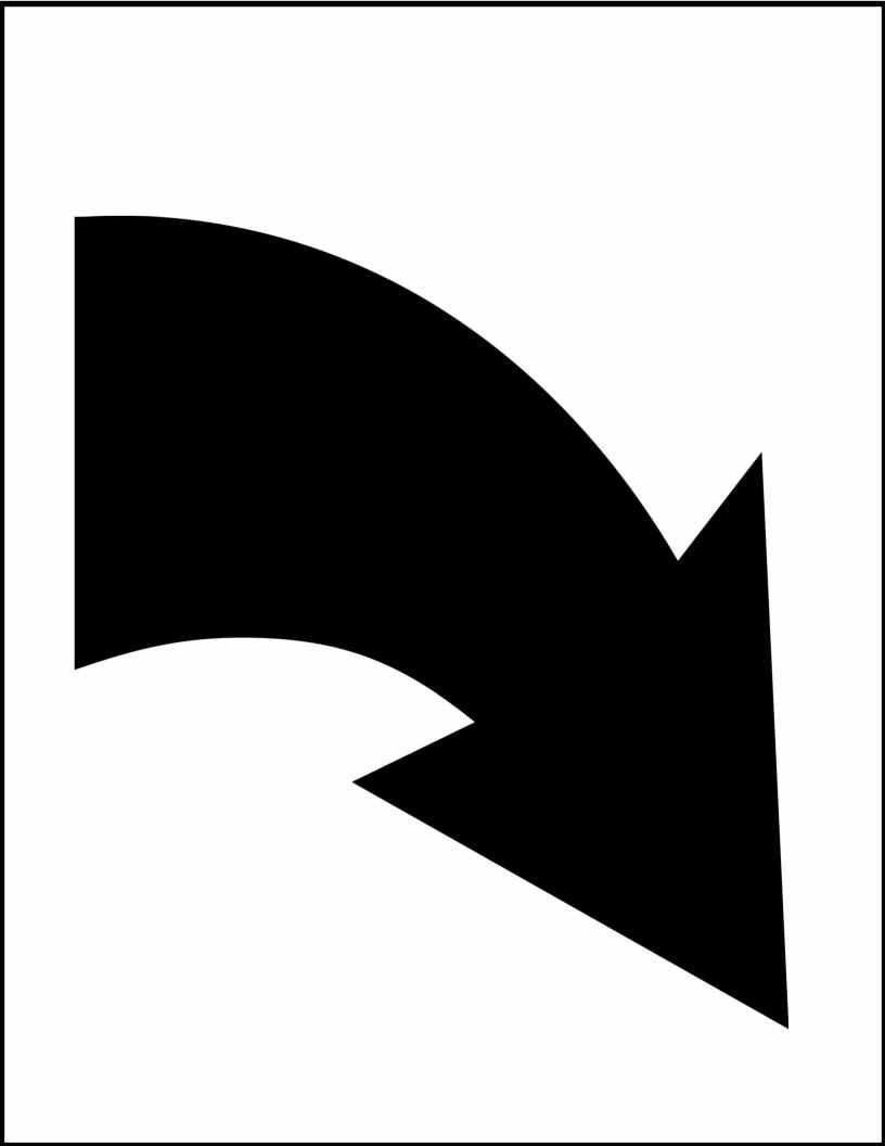 816x1056 Curved Arrow Black And White Clipart