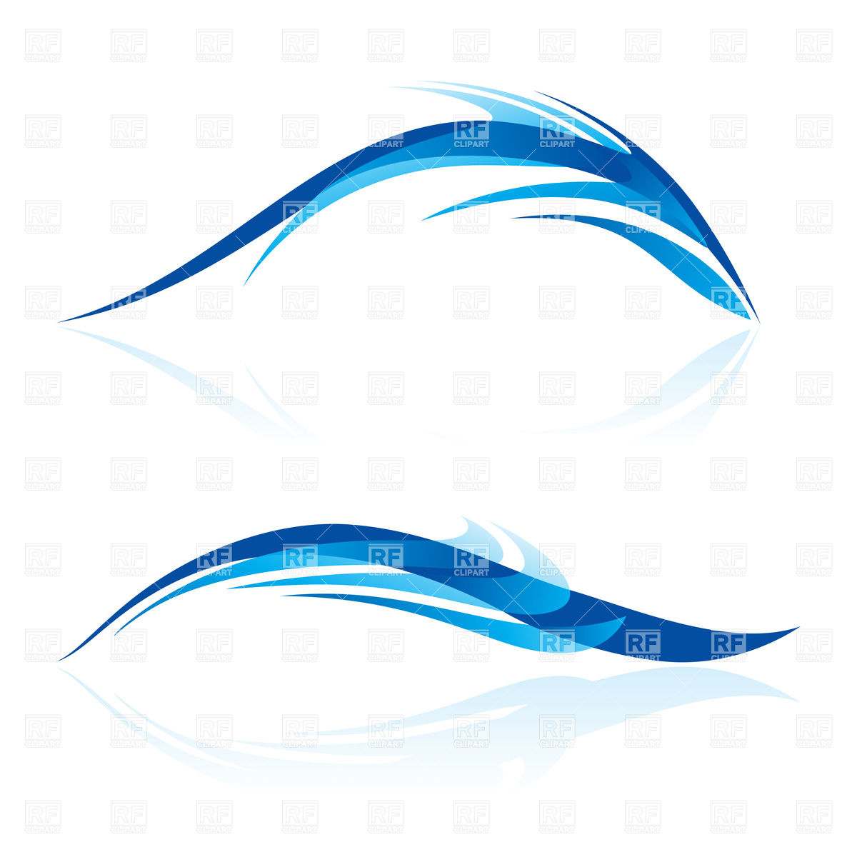1200x1200 Blue Fish Like Design Elements