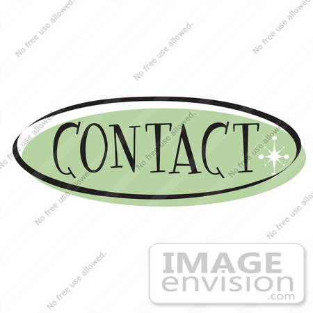 450x450 Royalty Free Cartoon Clip Art Of A Green Contact Website Button