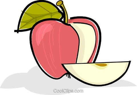 480x335 Sliced Apple Royalty Free Vector Clip Art Illustration Vc061733