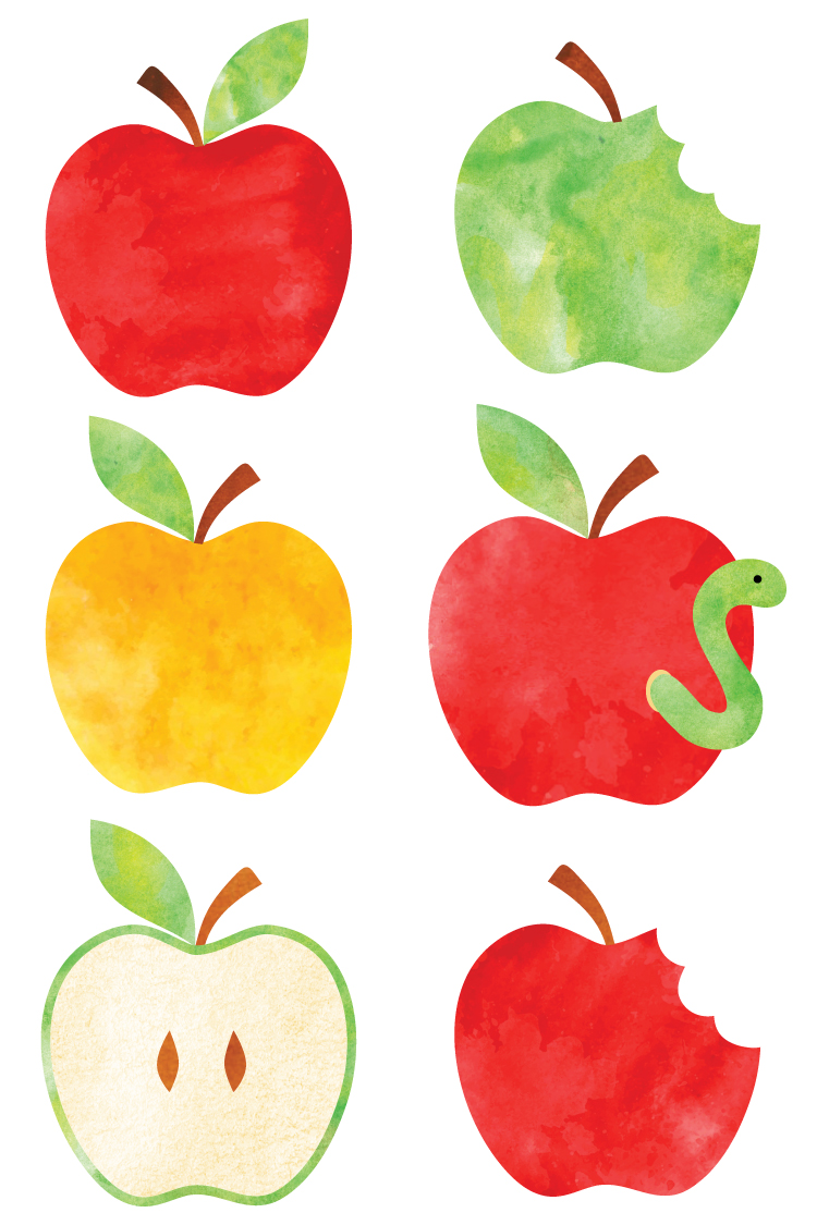 750x1125 Watercolor Apple Clip Art
