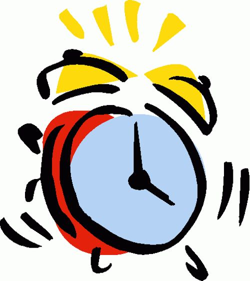 500x562 Vintage Clip Art Cute Small Alarm Clock The Graphics Fairy