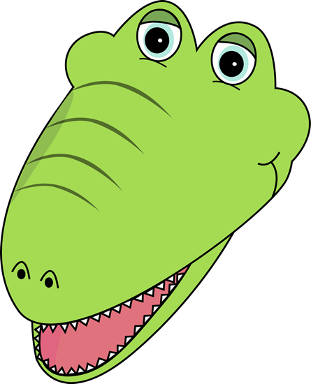 445x550 Alligator Face Clip Art