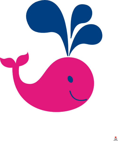 498x595 Cute Pink And Navy Whale Clip Art