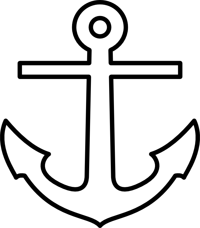 702x799 Simple Anchor Clipart