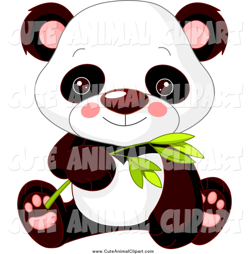 1024x1044 Vector Clip Art Of A Cute Baby Panda Holding Bamboo By Pushkin