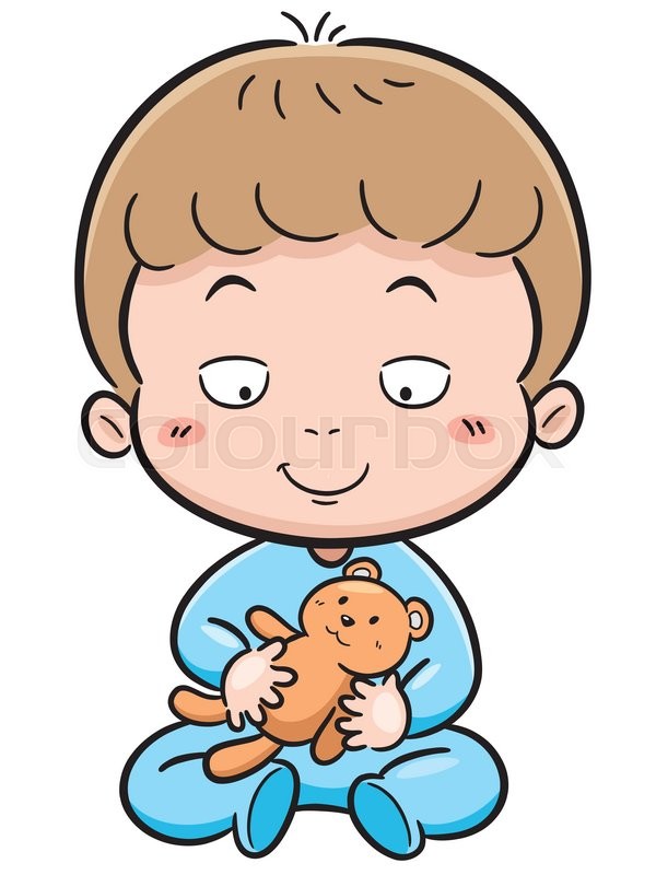 600x800 Vector Illustration Of Cute Baby Cartoon Stock Vector Colourbox