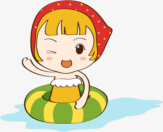 650x528 Cartoon Cute Baby Swimming Pool, Hand Painted, Cute Cartoon