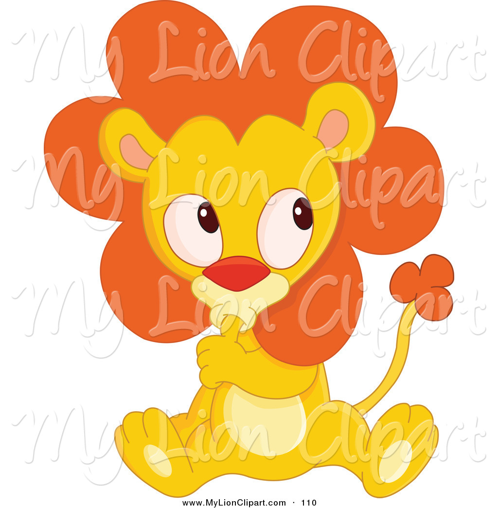 1024x1044 Clipart Of A Cute Baby Lion Sucking His Thumb On White By Yayayoyo