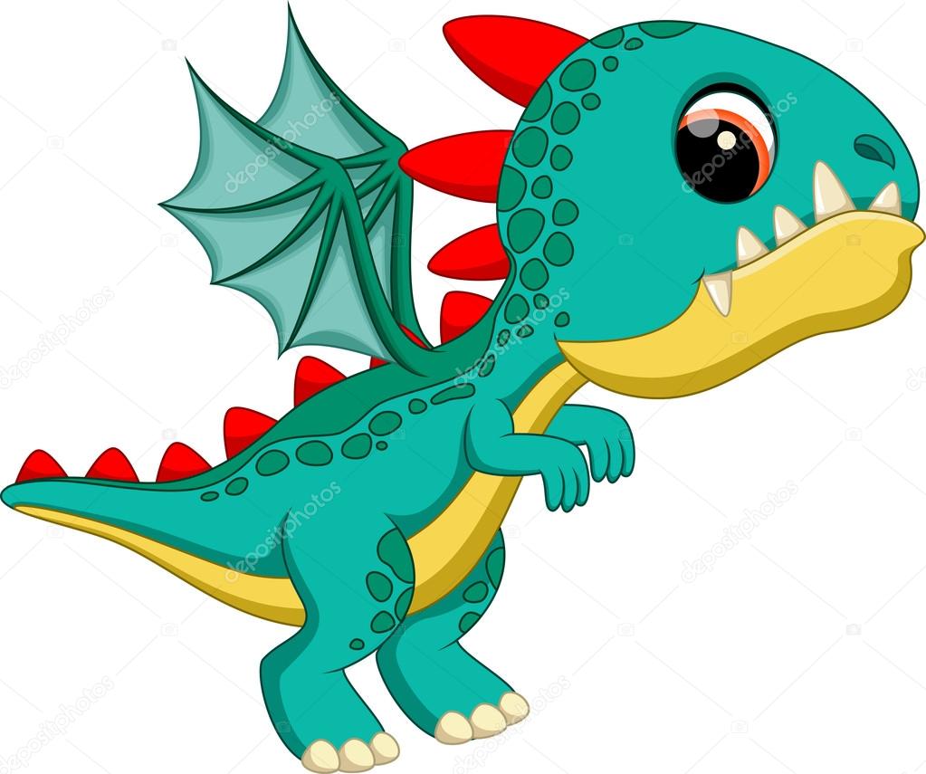 1023x855 Cute Baby Dragon Cartoon Stock Vector Irwanjos2