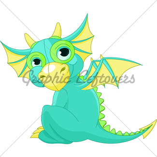 325x325 Cute Baby Dragon Gl Stock Images