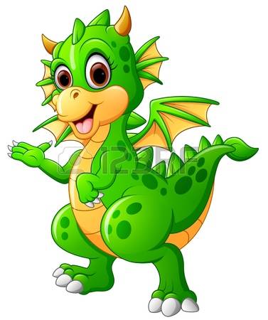 377x450 Cute Baby Dragon Princess Clipart