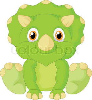 294x320 Vector Illustration Of Cute Baby Dragon Cartoon Stock Vector