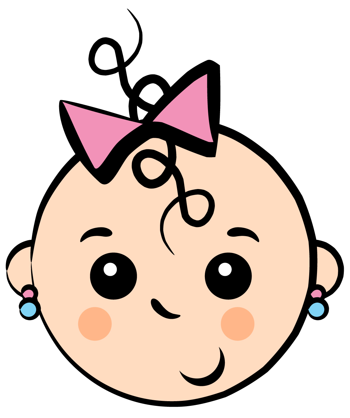 1124x1340 Cute Face Baby Girl Clipart
