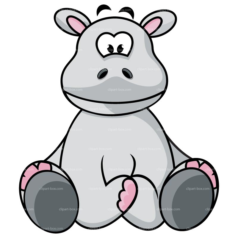 Cute Baby Hippo Cartoon Clipart | Free download on ClipArtMag