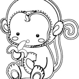 268x268 Cute Baby Monkey Coloring Pages Az Coloring Pages Cute Monkey