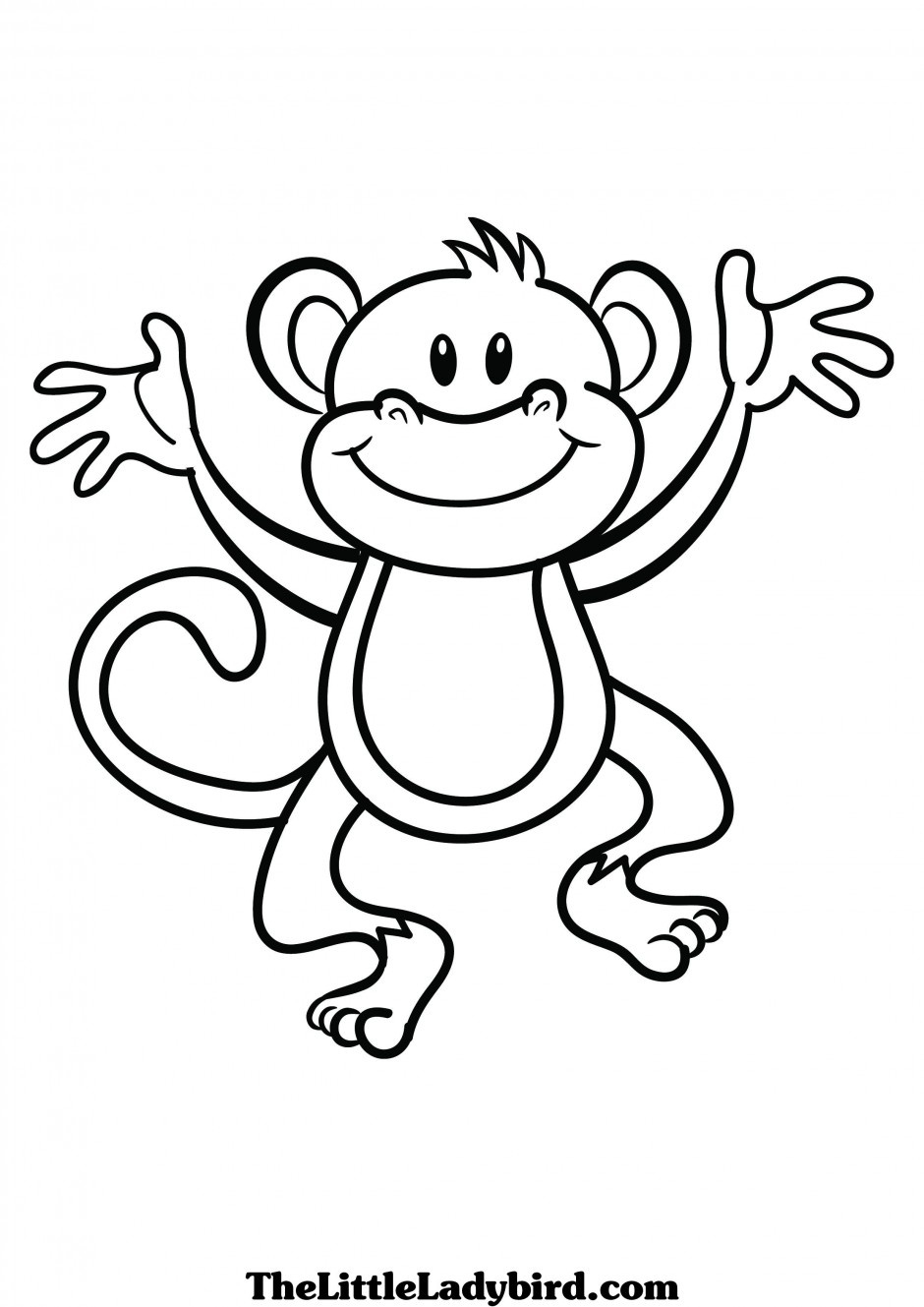 940x1329 Baby Monkey Clipart Black And White Letters Example