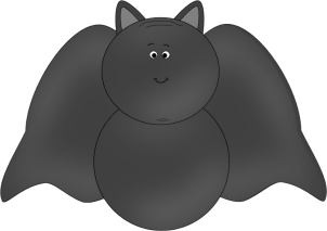 302x213 Halloween Bat Clip Art