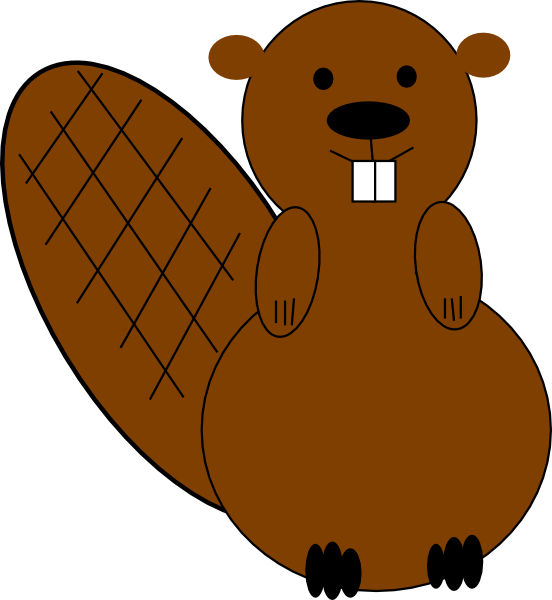 552x600 Beaver Clipart Face