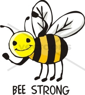 288x320 Cute Bee Strong Pose
