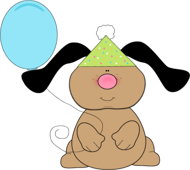 375x336 Floppy Dog Birthday Clip Art