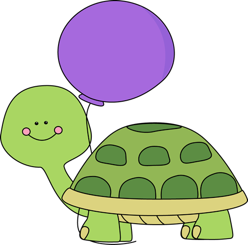 500x494 Turtle With Purple Balloon Clip Art