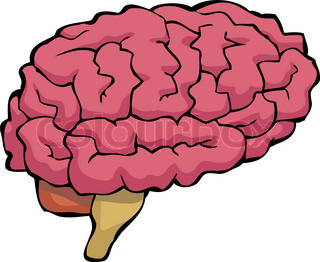 320x262 Cute Brain Exercising. Vector Clip Art Illustration With Simple