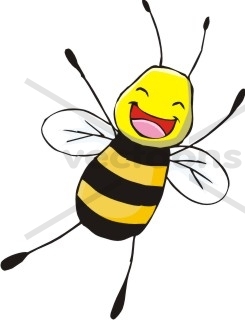 245x320 Cute Jumping Happy Smiling Bee