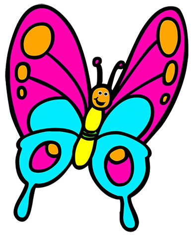 391x472 Butterfly Clipart Cute Cartoon