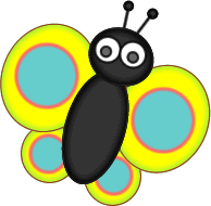 194x190 Butterfly Clipart Bee