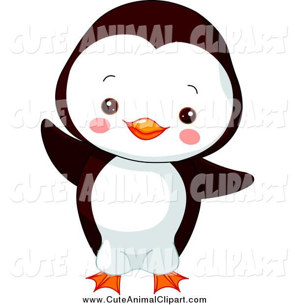 600x620 Vector Cartoon Clip Art Of A Cute Baby Penguin Dancing By Pushkin