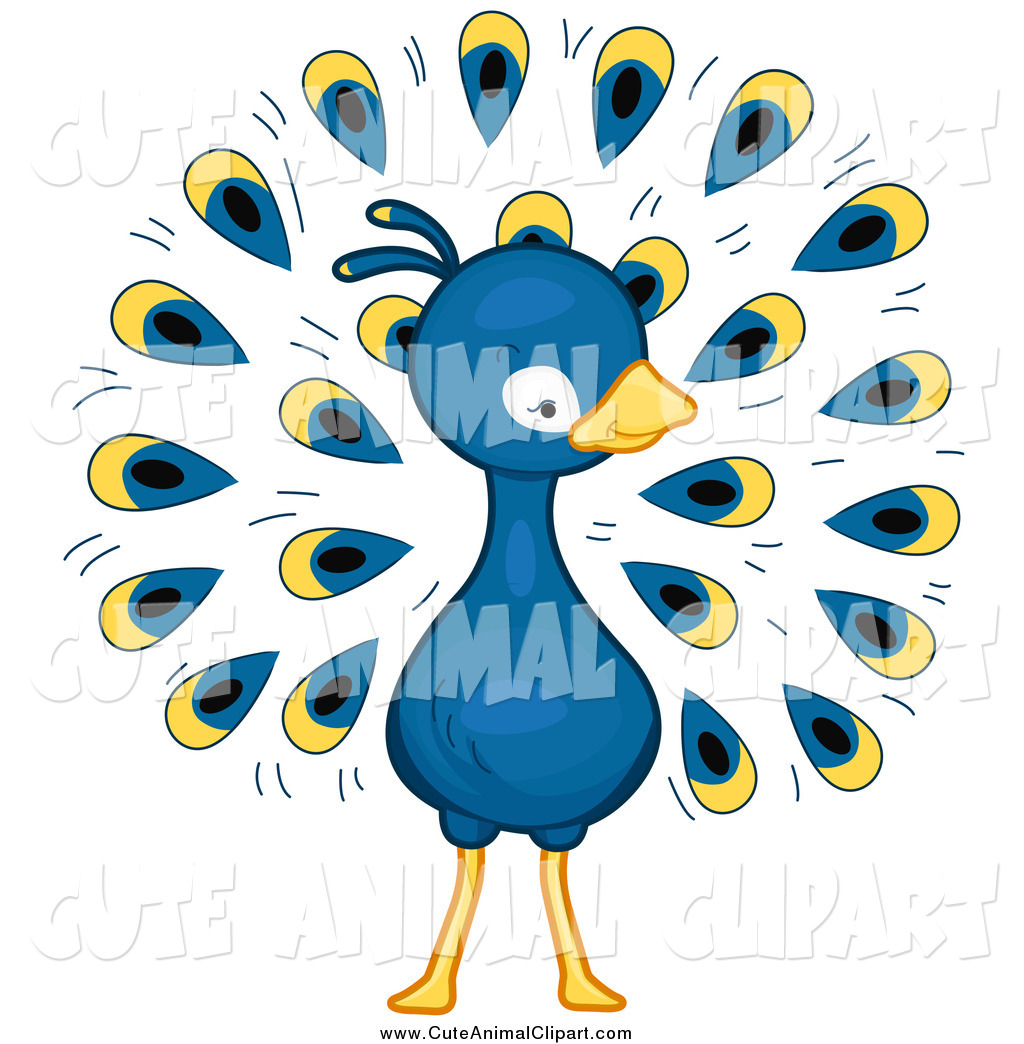 1024x1044 Vector Cartoon Clip Art Of A Cute Blue Peacock By Bnp Design