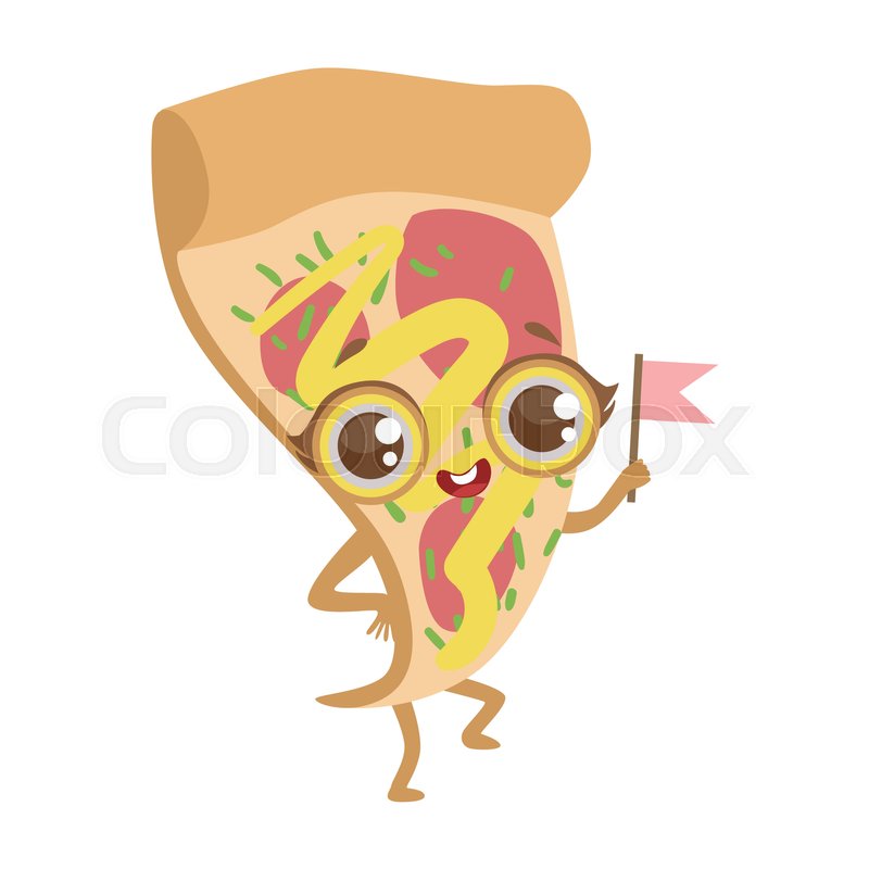 800x800 Slice Of Pizza Cute Anime Humanized Cartoon Food Character Emoji