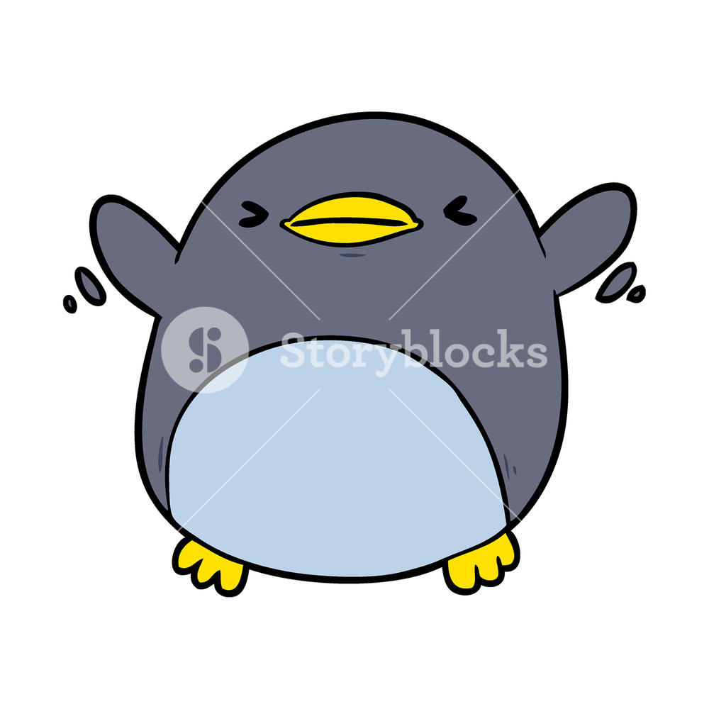 1000x1000 Cartoon Kiwi Bird Flapping Wings Royalty Free Stock Image