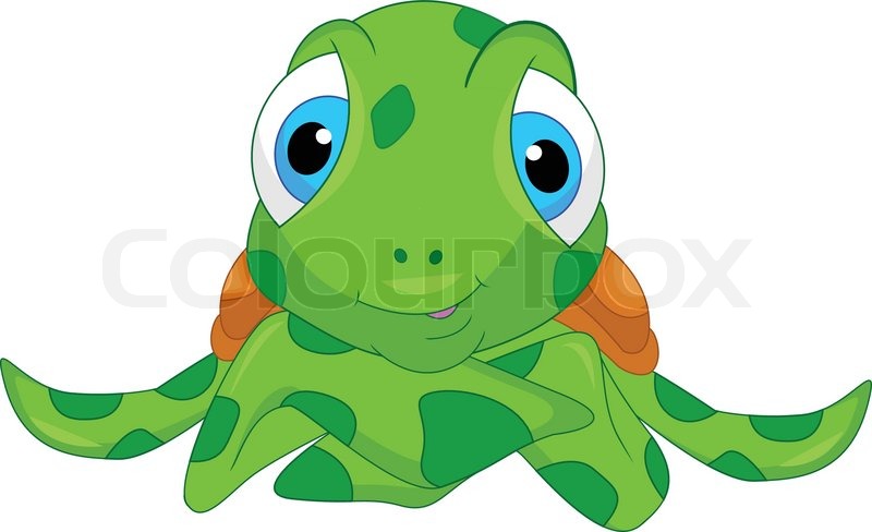 800x488 Cute Sea Turtle Cartoon Stock Vector Colourbox