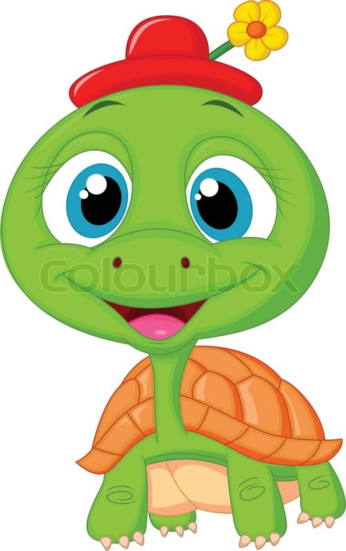 502x800 Cute Turtle Cartoon Stock Vector Colourbox