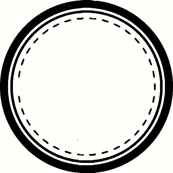 600x600 Circle With Stitch Wall Sticker, Vinyl Decal The Wall Works