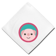 190x190 Cute Pink Pig With Purple Circle Gift Bandana Spreadshirt
