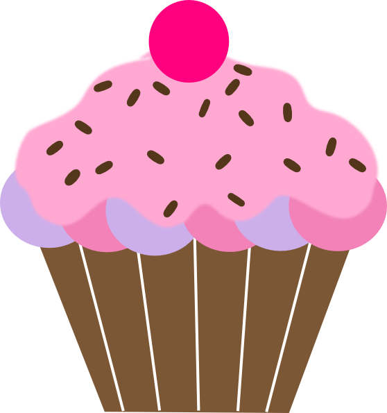 558x595 Cute Birthday Cupcake Clip Art