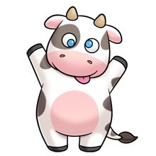 220x220 Cute Cow Clipart
