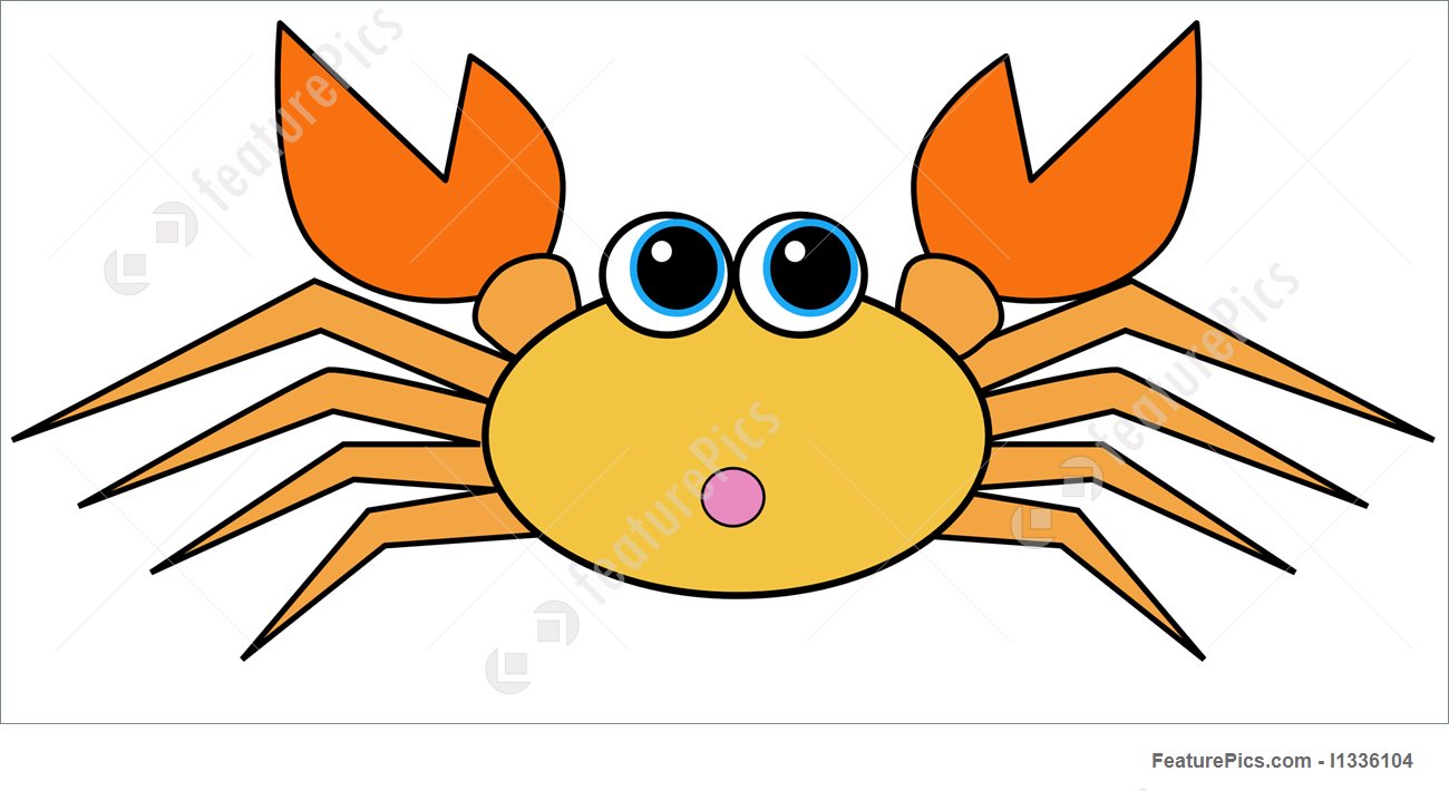 1300x710 Cute Cartoon Crab Illustration