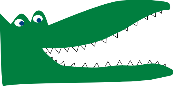 600x298 Cute Crocodile Clipart Black And White Free 2 Image