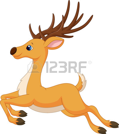 399x450 Cute Deer Cartoon Running Royalty Free Cliparts, Vectors,