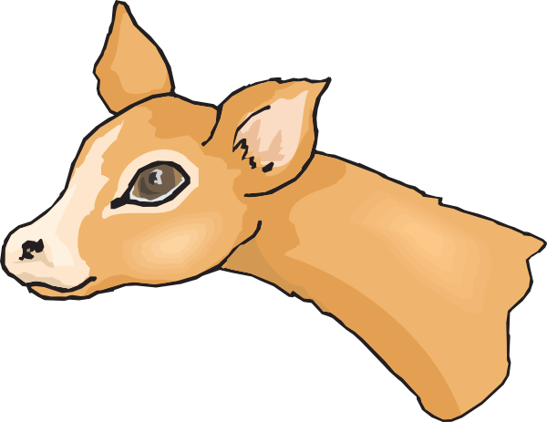 600x463 Cute Deer Head Clip Art