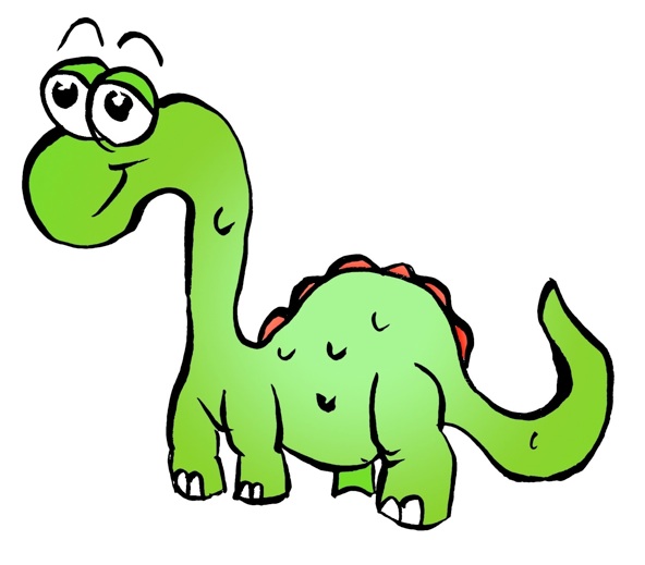 592x519 Free Cute Dinosaur Clipart Image