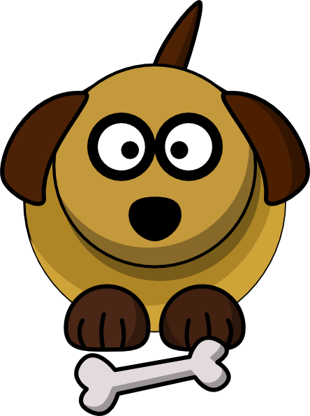 444x595 Cute Dog Clipart