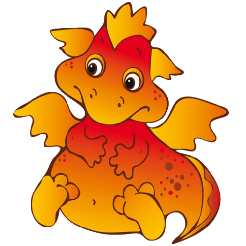 500x500 Cute Cartoon Dragons With Flames Cliprt Imagesre On