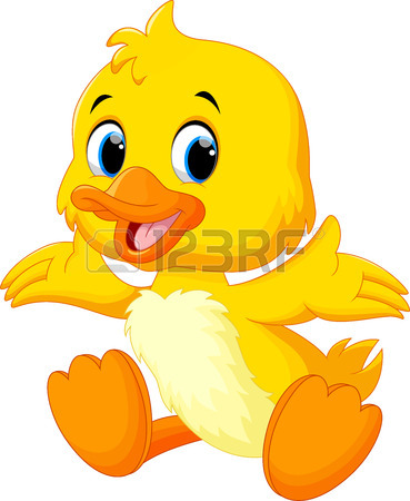 369x450 Cute Baby Duck Lifted Its Wings Royalty Free Cliparts, Vectors