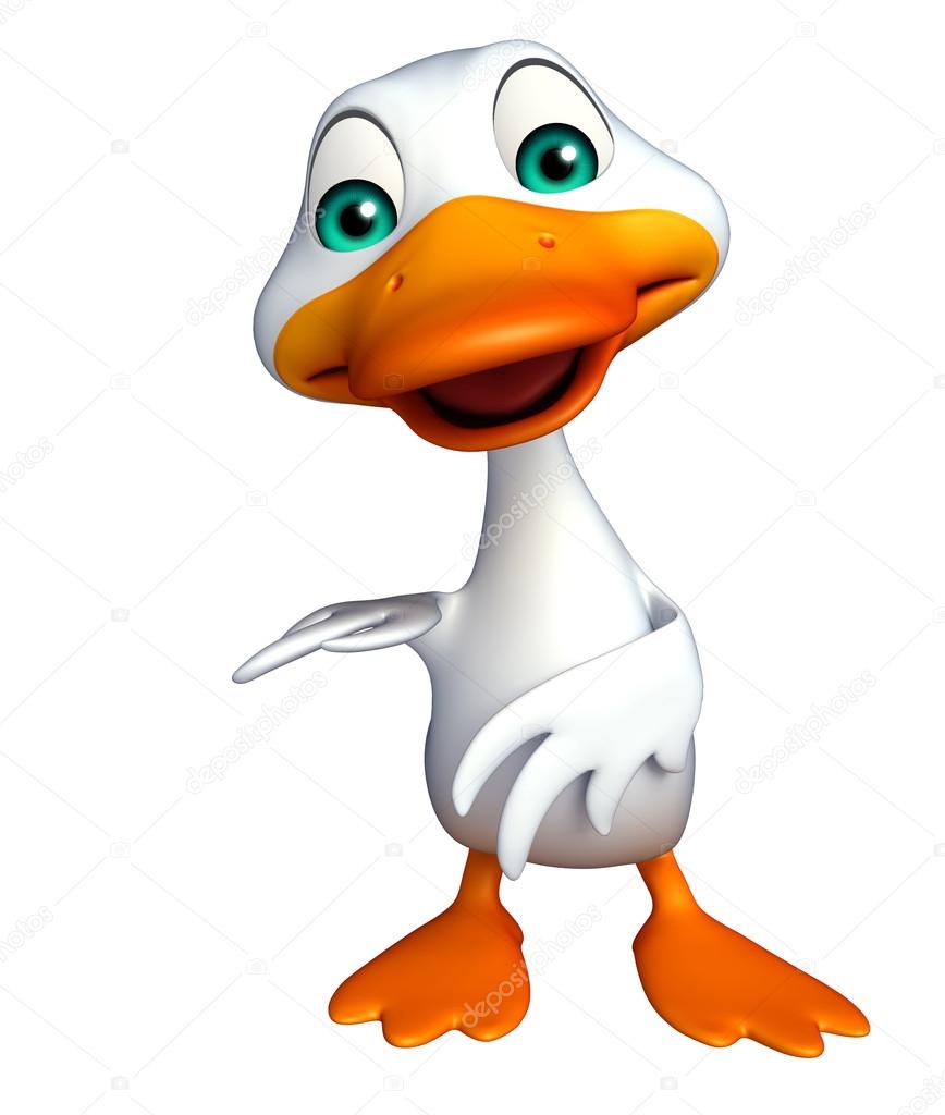 868x1024 Cute Duck Funny Cartoon Character Stock Photo Visible3dscience