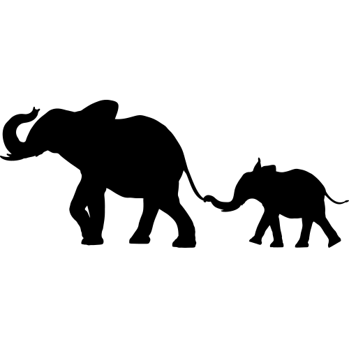 elephant silhouette elephant outline